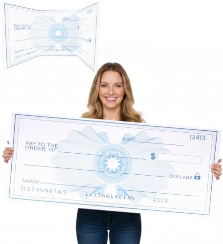 Penitue 33x14in Oversized Fake Check Award for Presentations (Style 4)