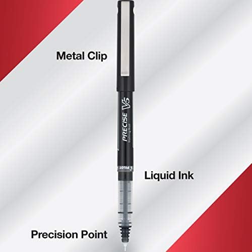 PILOT Precise V5 Stick Pens, Extra Fine Point 0.5mm, Assorted Inks, 12-Pack