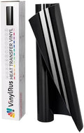 Heat Transfer Vinyl-12” x 8ft Black Iron on Vinyl Roll for Shirts, HTV Vinyl for Silhouette Cameo, Easy to Cut & Weed