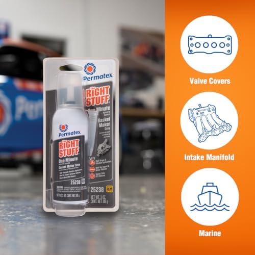 Permatex 25238 The Right Stuff 1 Minute Grey Gasket Maker, 3 oz