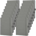 Laumoi 14 Pack Hardcover Lined Journal Notebooks Bulk,Gray,A5