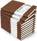 Dynta Hardcover Journal Notebooks, 10 Packs A5 Lined Journals Bulk for Writing 200 Pages/100Sheets, 8.4 x 5.8 inch, Classic Ruled Notebook for Work/Travel/College/Note Taking(Brown)