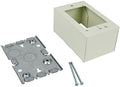 Legrand Wiremold V5744S Metal Raceway for Extending Power, 500 and 700 Series, 1 Gang Deep Switch and Outlet Box, 2 1/4" Deep, Ivory (1 Pack)
