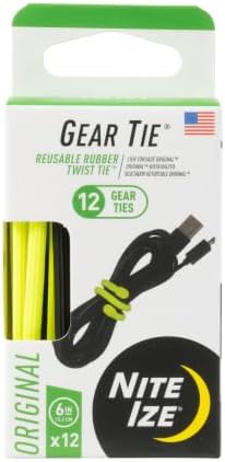 Nite Ize Original Gear Tie, Reusable Rubber Twist Tie