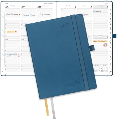 POPRUN 2027 Planner, 6.5" x 8.5", Daily Weekly and Monthly Appointment Book