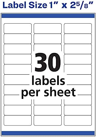 Avery® Address Labels for Laser & Inkjet Printers, 300 Labels Per Pack, 3 Packs, 900 Total (18160)