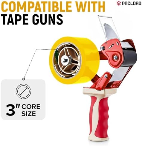 3" x 110 Yards Yellow Packing Tape, 4 Rolls - 2.0 Mil Carton Sealing Tape