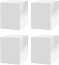 Marketing Holders 4 Pack 12" x 12" x 16" Riser White Acrylic Display Box with One Open Side No Lid Versatile Tall Retail Product Throne or Merchandise Storage Bin