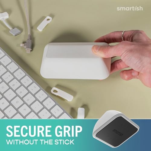 Smartish Magnetic Cord Holder, Bigger Cable Wrangler, Office Desk Organizer