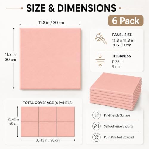 Felt Bulletin Board Tiles, Large Cork Board Alternative,24 x 36 in