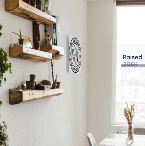 3dRose Wall Clock Silent - 10 inch - 2nd Amendment Protect Yourself in a Double Circle with Gun Clipart. - Stamp City - Typography
