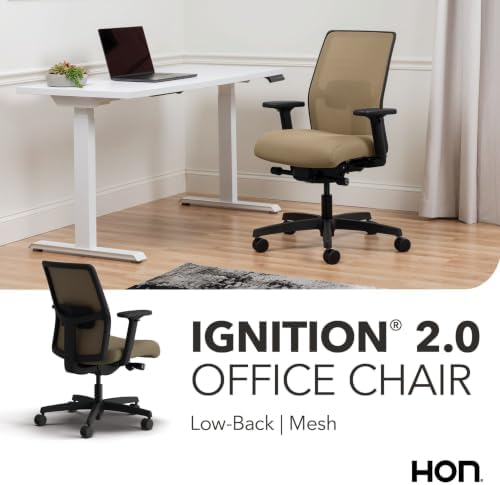 HON Ignition 2.0 Low Back Ergonomic Office Chair, Desk Chair, Quicksand