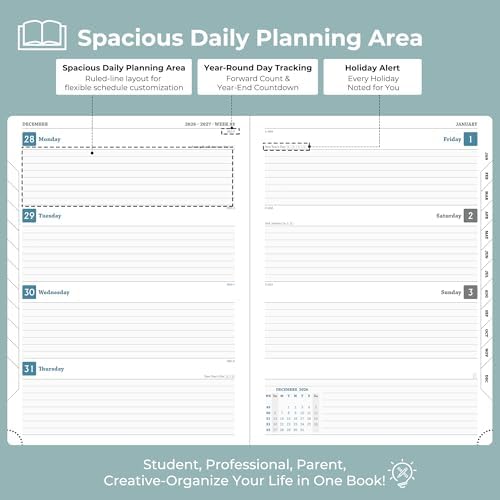 Planner 2026-2027 Daily Daily Weekly and Monthly,11.5"x8.5"
