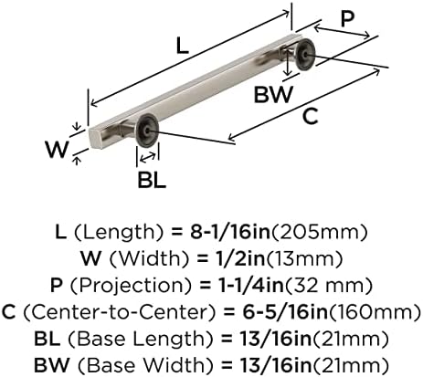 Amerock 6-5/16" Everett Satin Nickel Drawer Pull