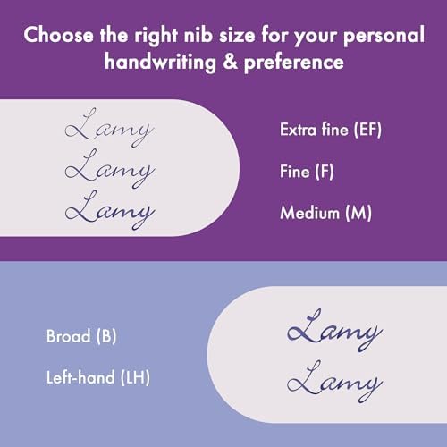 LAMY safari violet-blackberry - Fountain Pen with ergonomic grip & polished steel nib in size M - ideal for any Writing & Calligraphy - including LAMY T 10 blue cartridge - Right-Handed