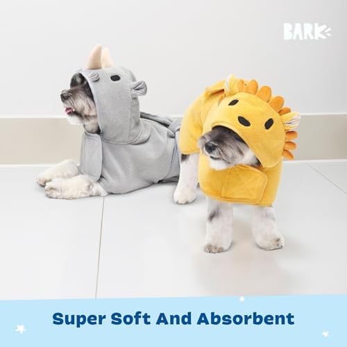 BARKBOX Dog Bathrobe - 2 Pack - for Dogs - Small