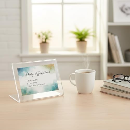 Azar Displays 112737 4" W x 3" H Horizontal L-Shaped Sign Holder -10 pk