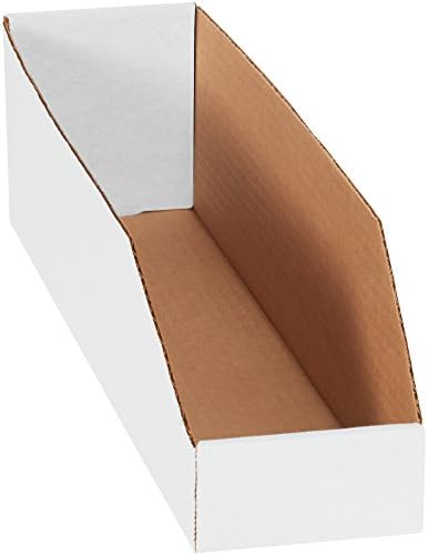 Top Pack Supply Storage Bin Boxes Medium, 4'L x 18'W x 4.5'H 50-Pack | Corrugated Cardboard Bin Box for Packing, Moving and Storage