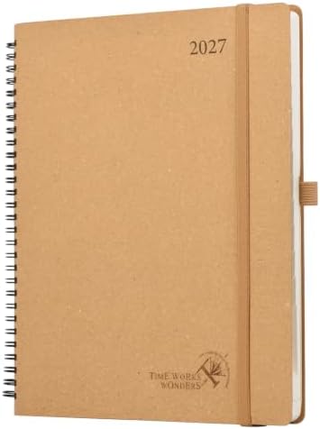 POPRUN 2027 Planner,8.5''x10.5'' Recycled Paper Weekly and Monthly Calendar