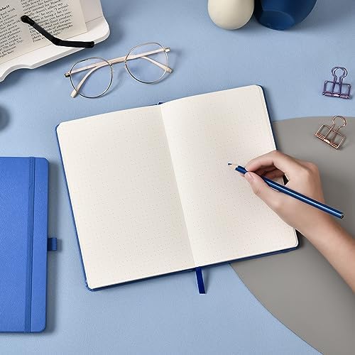 Dotted Journal/Notebook - Dot Grid Hard Cover Notebook, 5.3'' x 8.26''