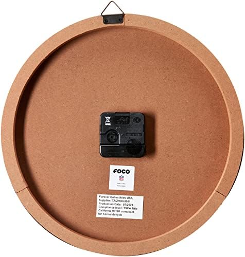 FOCO NFL Wooden Barrel Wall Clock