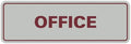 Signs ByLITA Standard Office Sign - Professional Business Signage - Easy to Install (Light Grey/Burgundy) - Medium 1 Pack