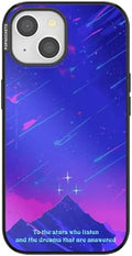 PopSockets iPhone 15 Phone Case with MagSafe, Wireless Charging Compatible, Bookish - Mirror Starfall