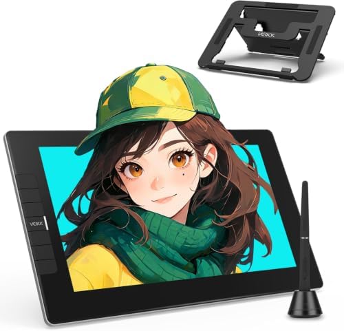 VEIKK VK1200 V3 11.6" Drawing Tablet with Screen,Adjustable Stand