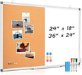 Magnetic Dry Erase White Board Cork Board Combo for Wall with Accessories