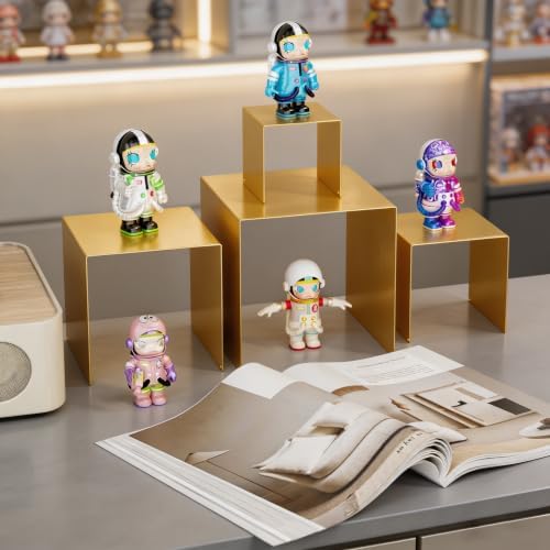 Display Stand & Risers, 8 Pcs Set Metal Rectangular Cupcake Stands
