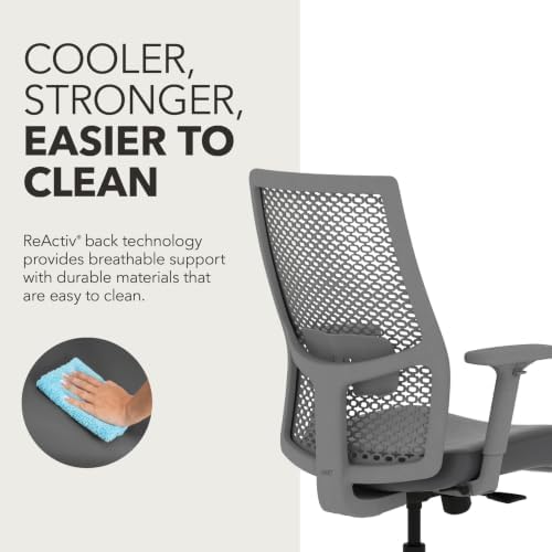HON Ignition 2.0 ReActiv Ergonomic Office Chair, Lumbar Support, Graphite