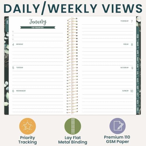 bloom daily planners 2027 Pocket Planner (January 2027 - December 2027) - 4” x 6” MINI Weekly Monthly Agenda Organizer & Calendar Year Book - Green Eucalyptus