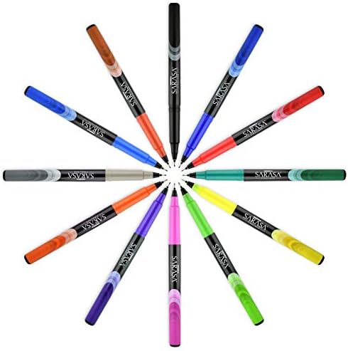 Zebra Pen SARASA Fineliner Pen, Assorted Ink, 0.8mm, 10-Pack