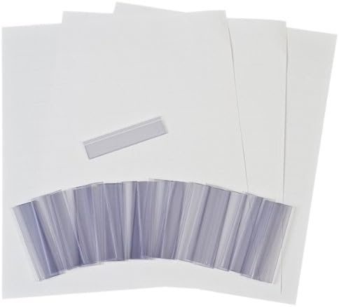 Akro-Mils 29300 Clear Protective Plastic Label Holder and Labels for 4-Inch Tall Shelf Bins, (25-Pack)