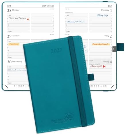 POPRUN Pocket Calendar 2027 for Purse, Weekly & Monthly Planner Pocket Size