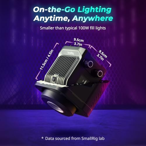 SmallRig RC 100C RGBWW COB Video Light, 100W Mini Continuous Lighting