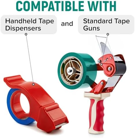2" x 110 Yards Multi-Color Packing Tape, 12 Rolls Pack (2 x 6 Colors)