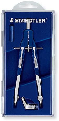 STAEDTLER Mars Comfort Metal 6" Compass Set with Case, Adaptor & Lead