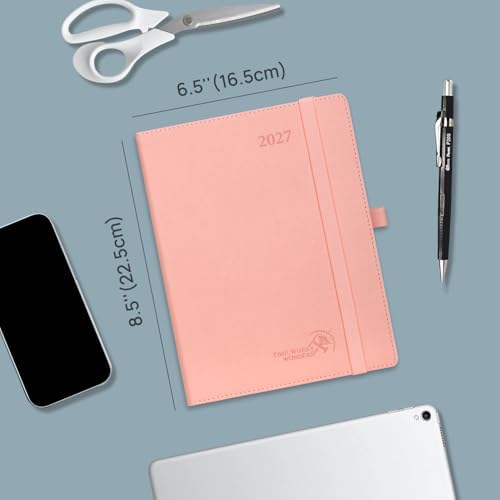POPRUN 2027 Planner, 6.5" x 8.5", Daily Weekly and Monthly Appointment Book