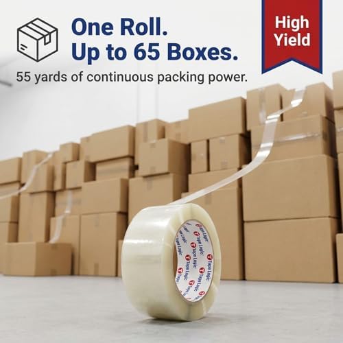 Tape Logic Packing Tape 2-Rolls & Dispenser, 2" x 55 yd 2.6 Mil - Heavy Duty Clear Packaging Tape Roll for Shipping, Moving, Order Fulfillment