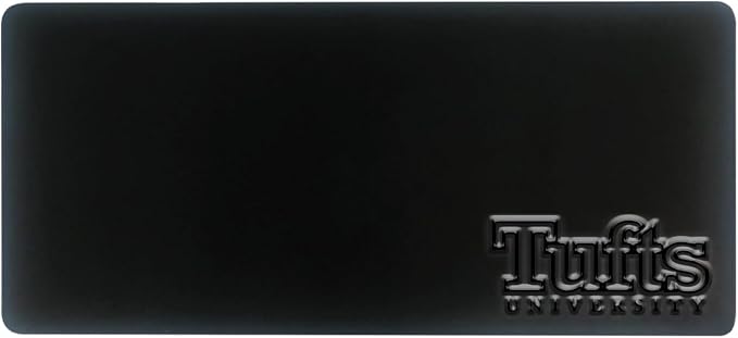 Tufts University Alumni Desk Mat, Durable Office Supplies, Non-Slip Base, Responsive Desk Pad with Smooth Surface, Black
