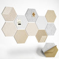 Cork Board Tiles, Magrowill 10-Pack Wall DIY Felt Panels Alternative Bulletin Board with Full Adhesive, 12x10 Inches Hexagon Interior Wall Decor Pin Board Felt Tiles for School Office Home Dorm