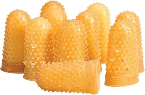 ACCO Rubber Finger Tips, Size 14 (X-Large), 7/9" Base Diameter, Extra Large, Nubbed for Better Gripping, 12 Count Box (S7054014)