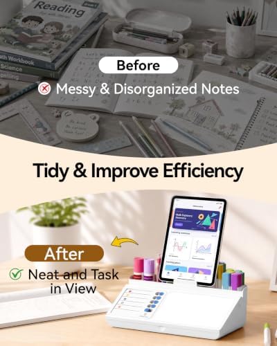 Desk Organizer Dry Erase Desktop Whiteboard with Storage, to Do List Board