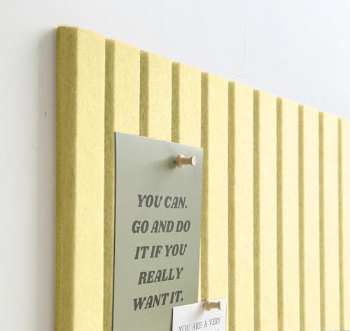 Large Felt Bulletin Board 48" x 24", Butter Yellow