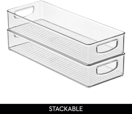 iDesign Slim Extra Long Clear Storage Bin