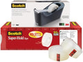 Scotch Tape Dispenser Value Pack w Super-Hold Tape, Black Dispenser