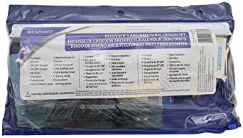 Westcott 16367 15-Piece Architectural Drafting and DrawingTool Set for Math and Geometry, Engineering Students