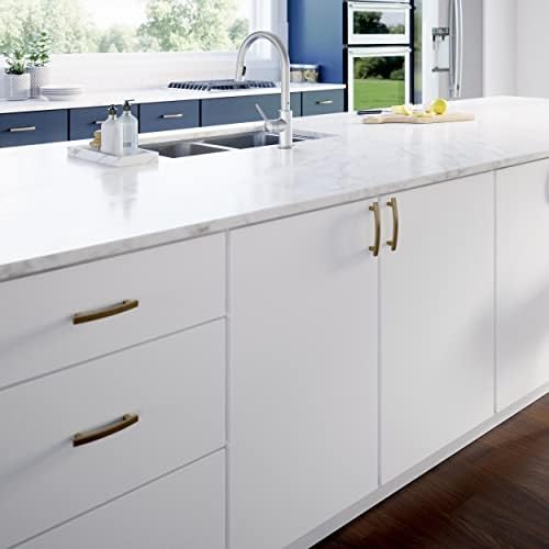 Franklin Brass Pierce (5-Pack) Cabinet Handles 4' Hole Center Champagne Bronze Kitchen Drawer, Gold Pulls, Dresser, Furniture Hardware P29615K-CZ-B