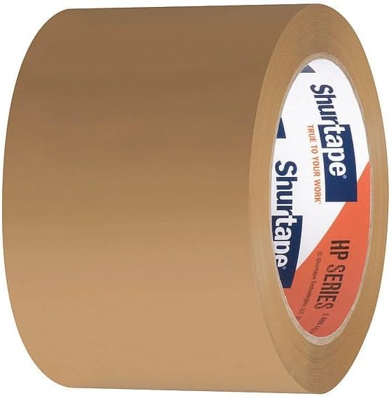 Shurtape HP 200 Medium Duty Hot Melt Shipping and Packaging Tape, For Hand or Automated Sealing, 48mm x 100 Meters Per Roll, Clear, 6-Roll Pack (104483)